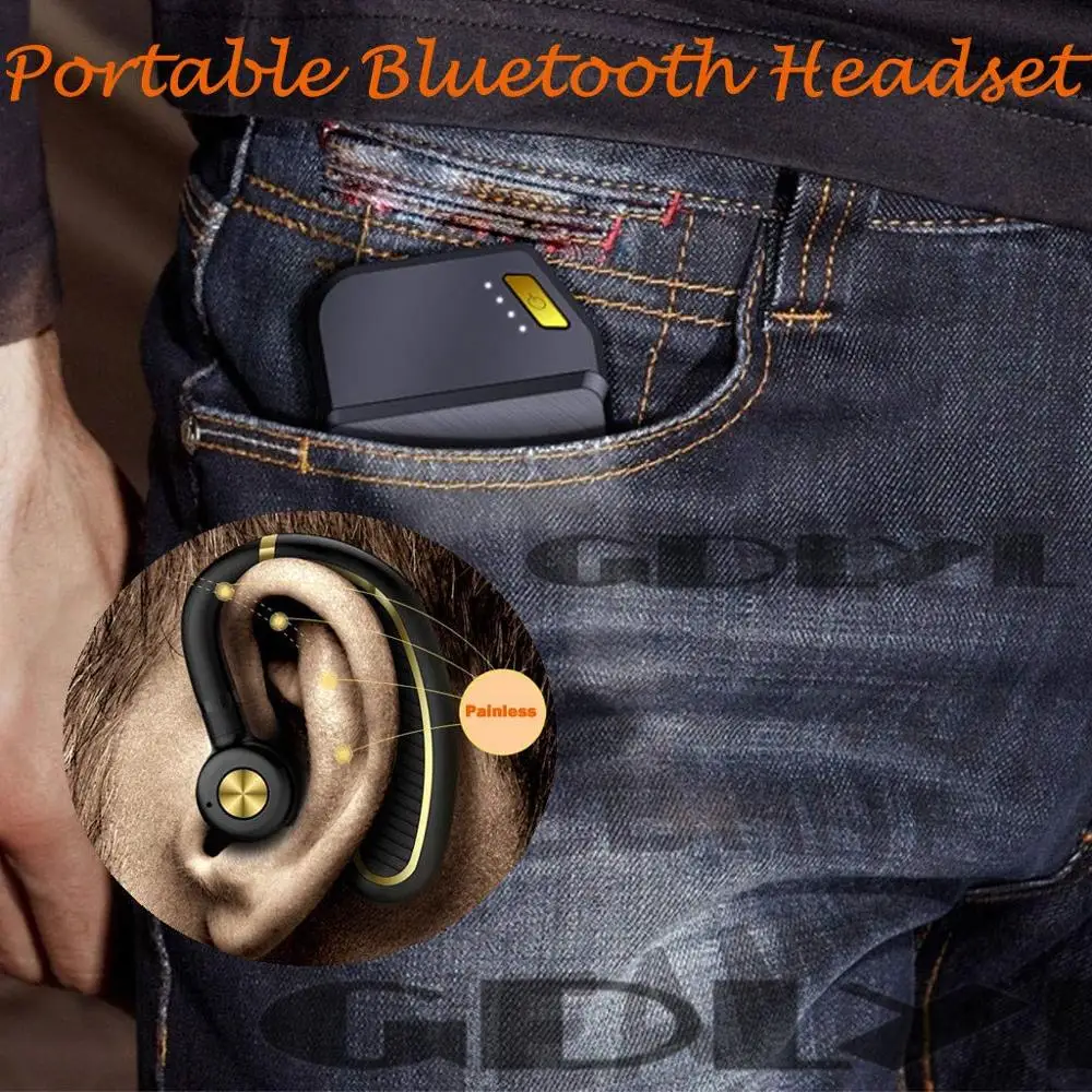 Беспроводные Bluetooth наушники с аккумулятором 300 мАч в режиме ожидания вкладыши