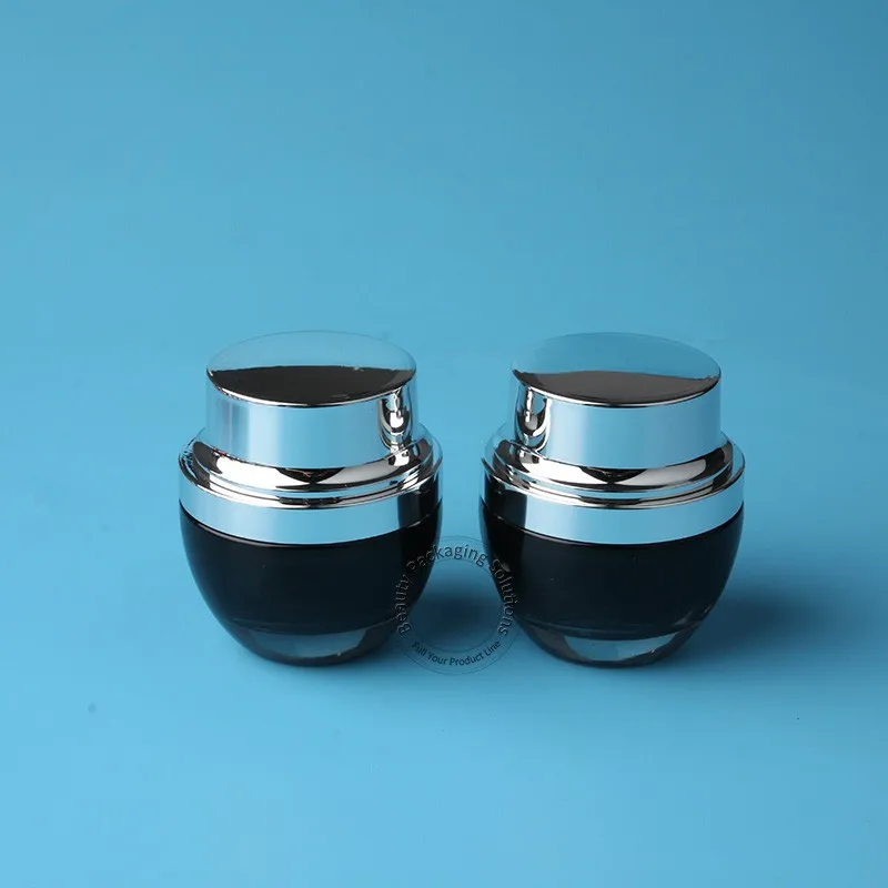 10 шт./лот высокое качество Стекло 30 г Крем Jar Черный Для женщин косметический 30 мл крем для лица флакон многоразового контейнера 1 унц. упаковка