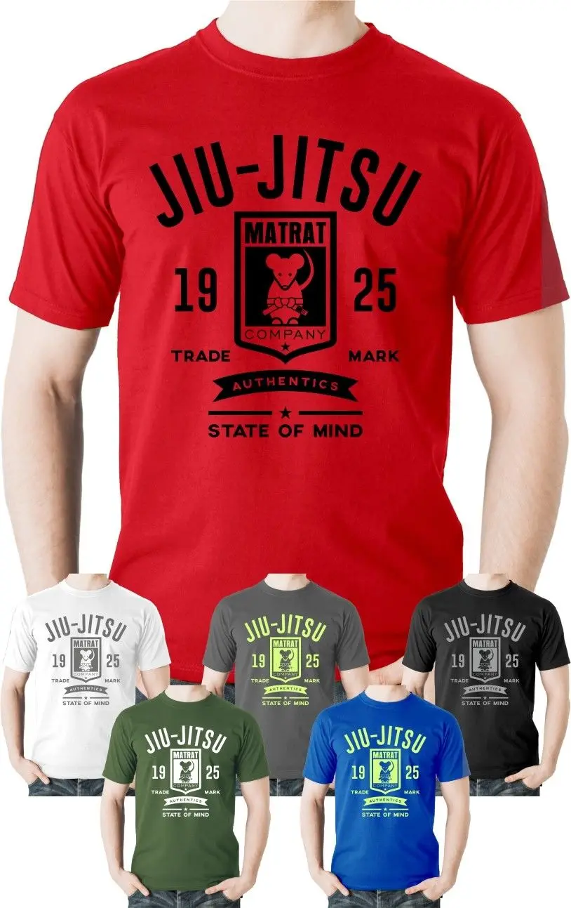 Свободные черные мужские футболки с принтом ковриков крыс BJJ|Мужские футболки| |