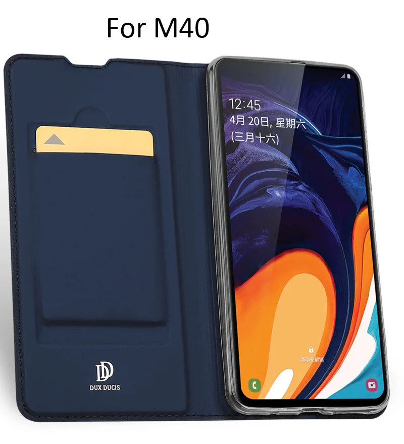 DUX DUCIS чехол для samsung Galaxy M20 M40 M10 Книга Флип кожаный бумажник чехол