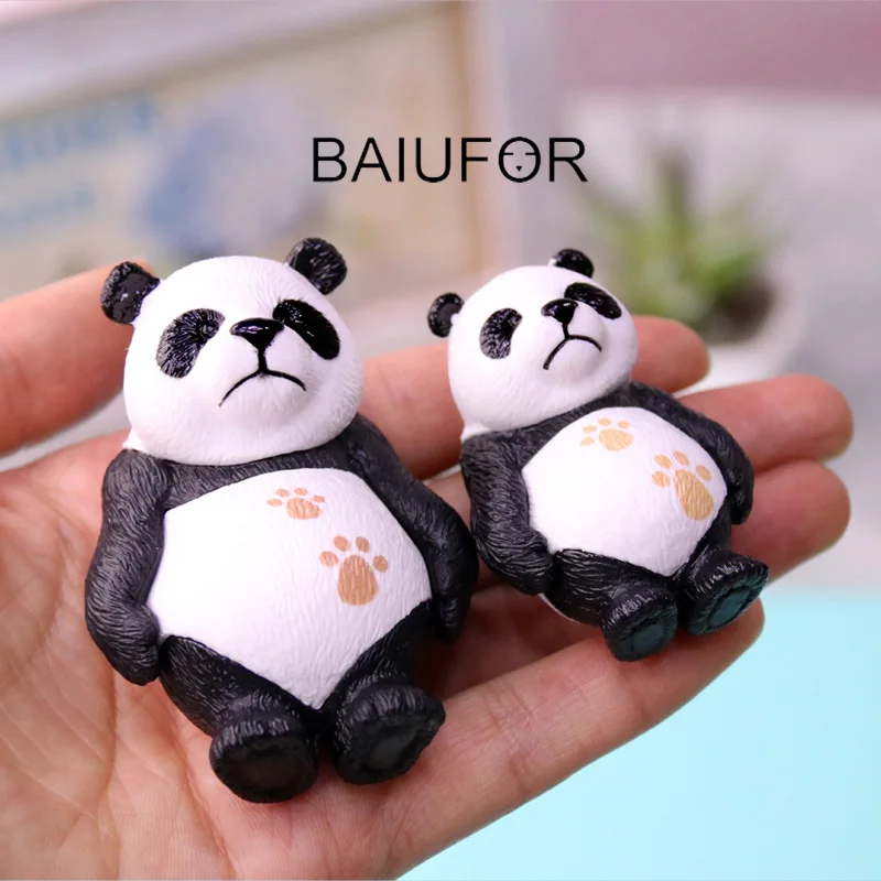 BAIUFOR миниатюры милая панда семейная модель искусственные суккуленты Декор