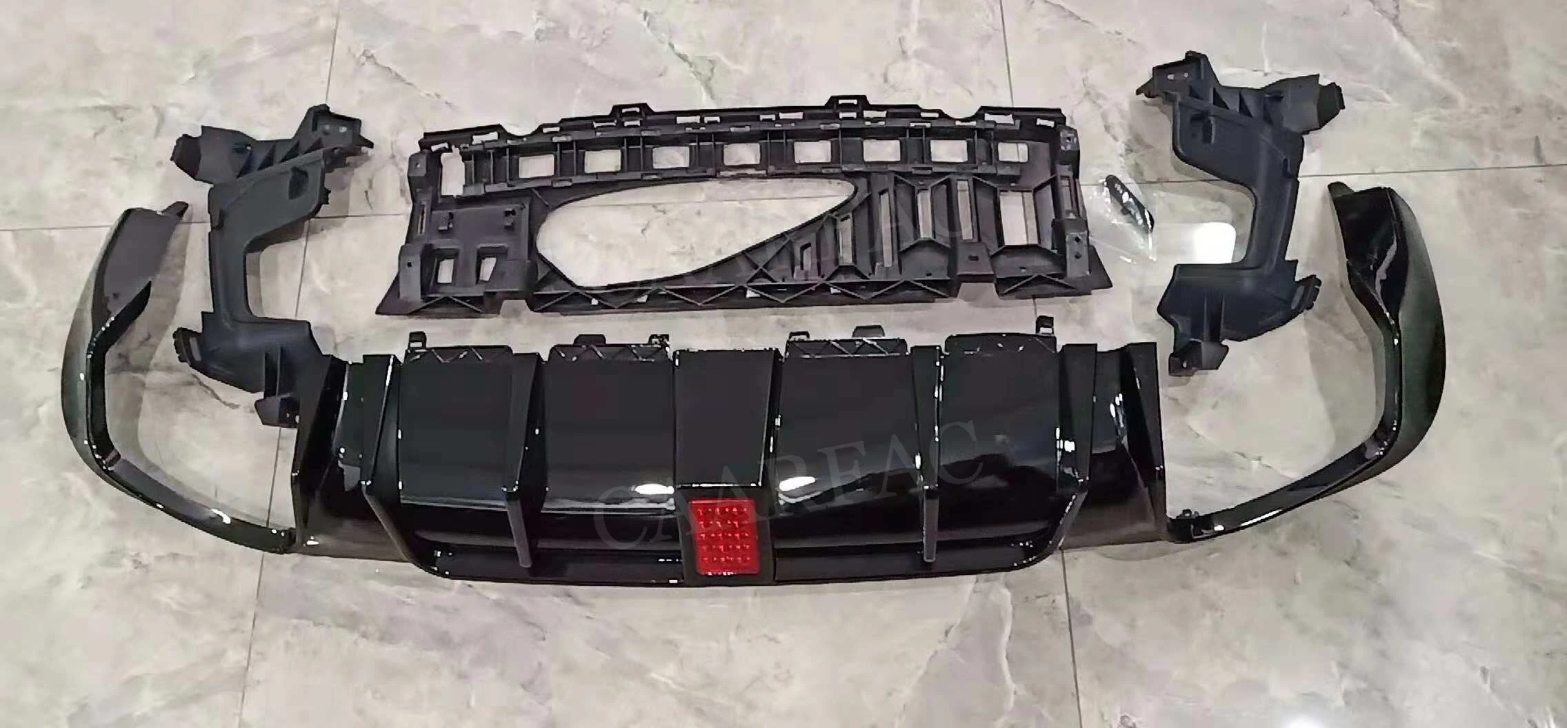 ABS автомобиль диффузор губа на задний бампер с выхлопом 4 выхода для Mercedes Benz E Class