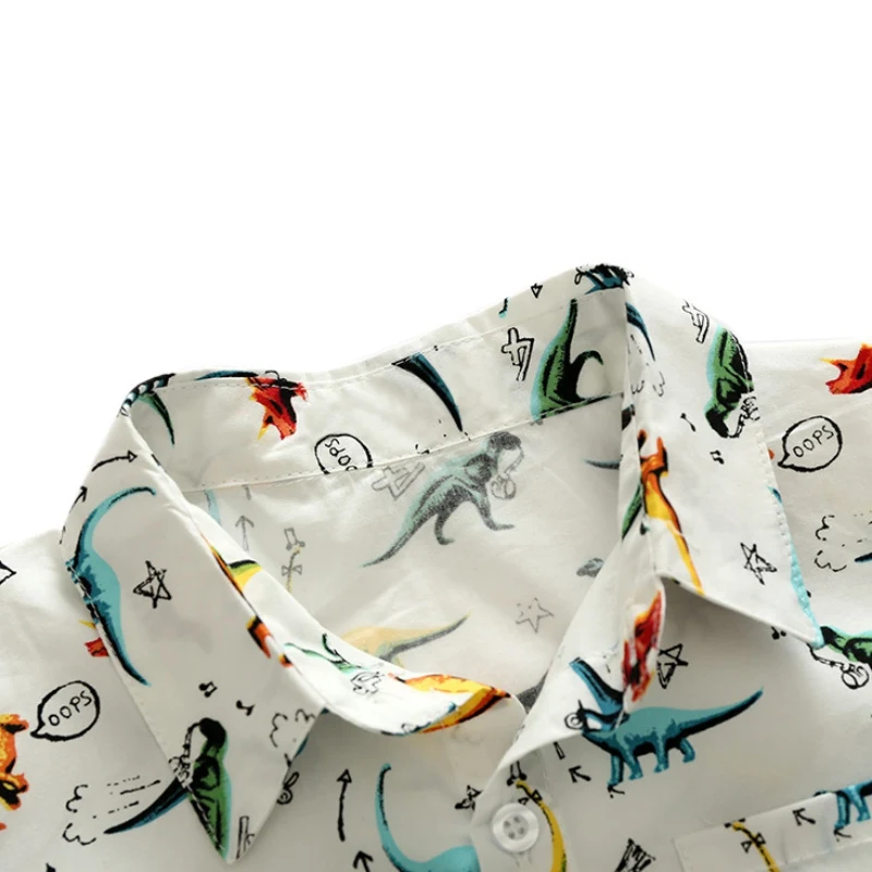 Новинка 2017 крутая летняя рубашка для маленьких мальчиков милая Повседневная