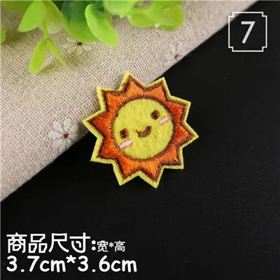 10PCS TYPE 07 10 шт., милые нашивки с героями мультфильмов, одежда с вышивкой, железная аппликация, торт, звезда, для детей, сумки, платья, одежда, дешевые лоскуты для DIY - Цвет: 10PCS TYPE 07