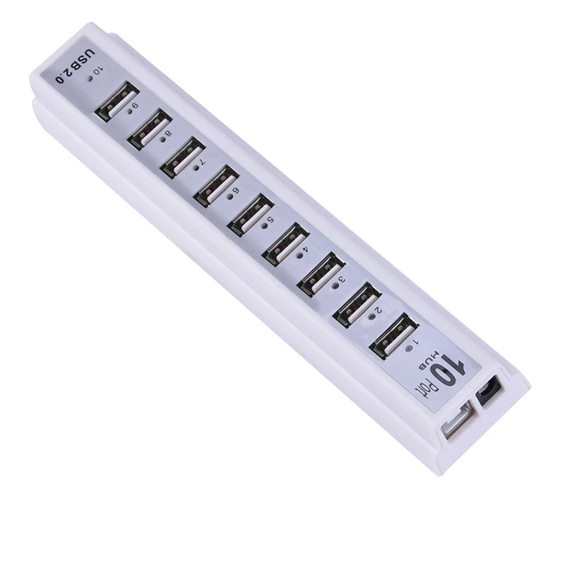 Штепсельная Вилка EU/US 10 портов USB 2 0 концентраторы с AC питания компьютера