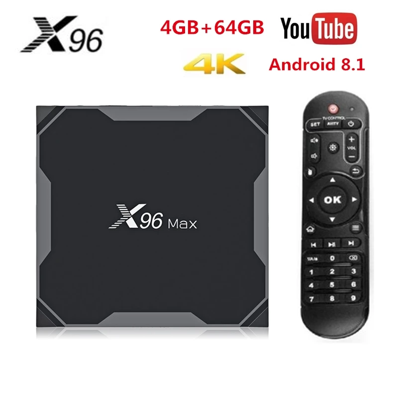 Новейшая модель X96 Max ТВ BOX Android 8 1 Amlogic S905X2 LPDDR4 4 ядра Гб 64 2 г & Wi Fi 5 ГГц BT4 1000 м H.265 к