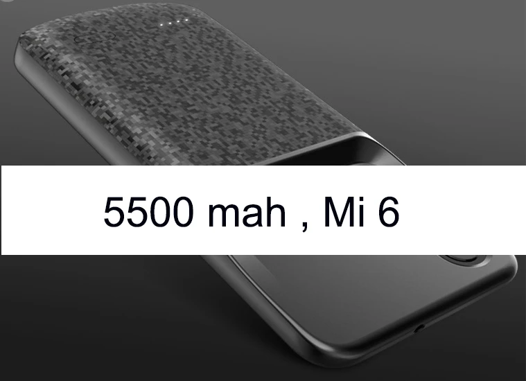 Mi 6 black Чехол для зарядного устройства Vogek 4700 мАч для Xiaomi mi 8 9 SE mi x 2 2s резервный внешний аккумулятор 5500 мАч чехол для внешнего зарядного устройства для mi 6 - Цвет: Mi 6 black