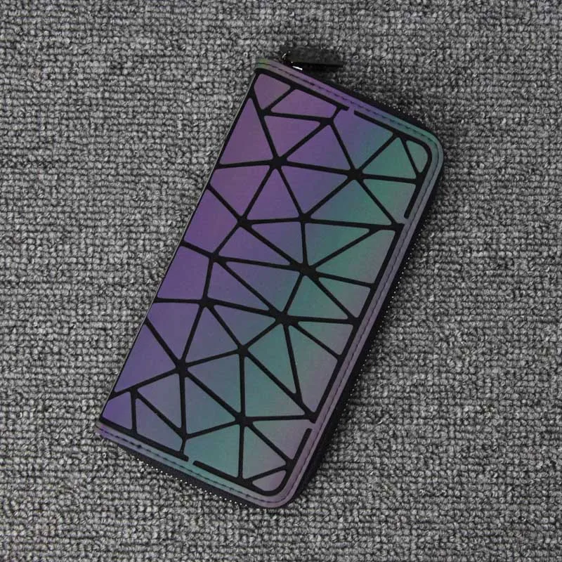 Новейший бумажник с геометрическим узором женский длинный клатч кошелек