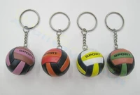 volleyball bag pendant mini volleyball key chain plastic key ring small ornaments sports advertisement fans souvenirs gifts