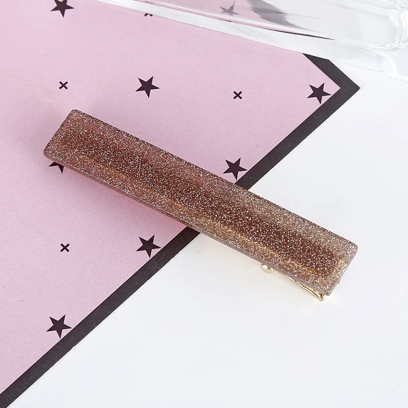 YAOLOGE 38 Style Sweet Women Girls Acrylic Geometric Rectangle Hair Clips Tin Foil Sequins Hairpins Barrettes Headbands Headwear
