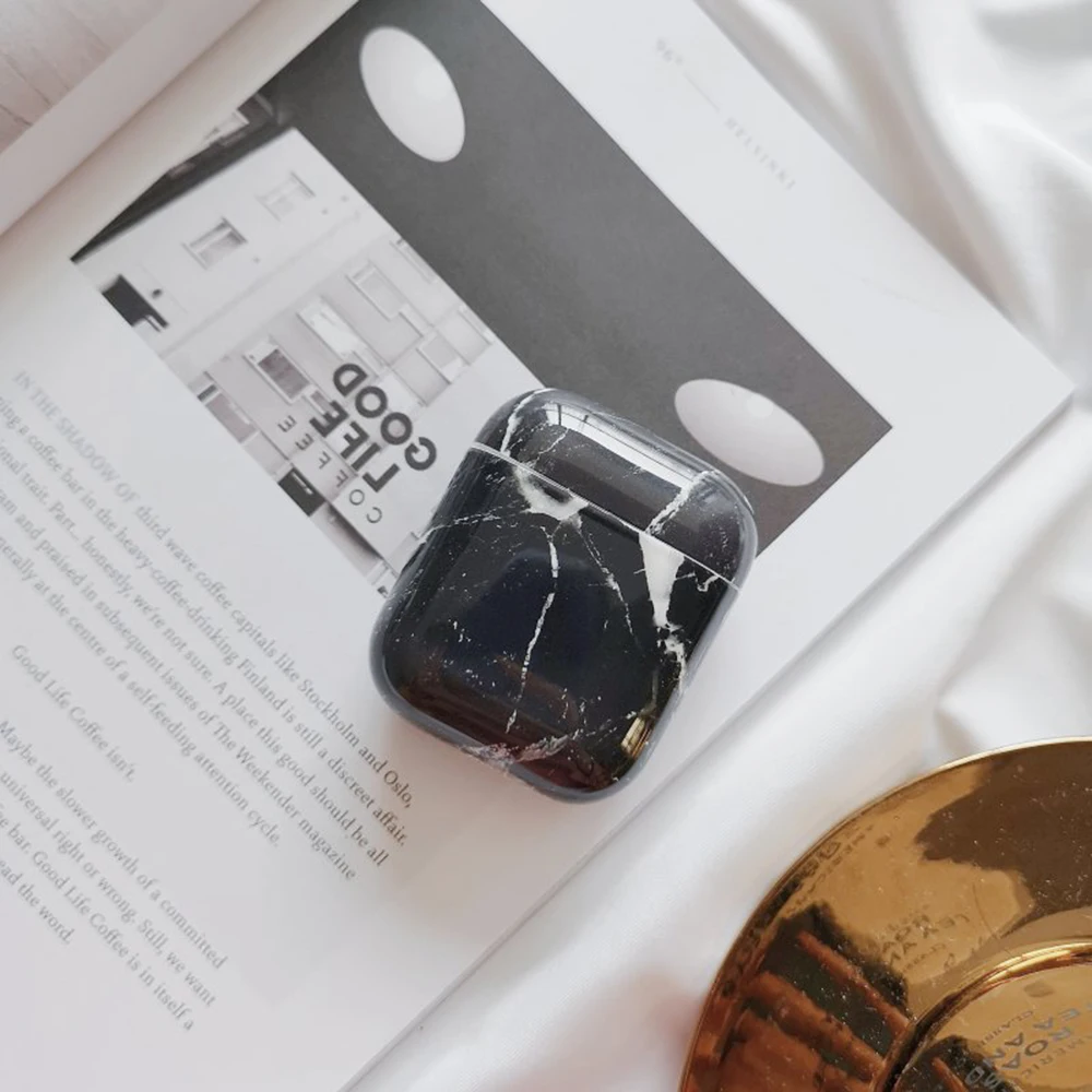 2019 New Earphone Case For Airpods Luxury Marble Hard Headphone Protective Cover Bag | Электроника