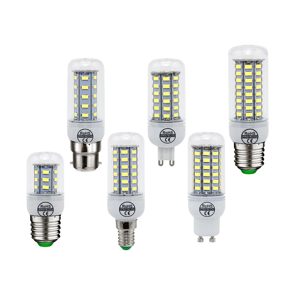 Светодиодная лампа E14 E27 B22 G9 GU10 SMD 5730 светодиодсветильник кукуруза 24 36 48 56 69 72
