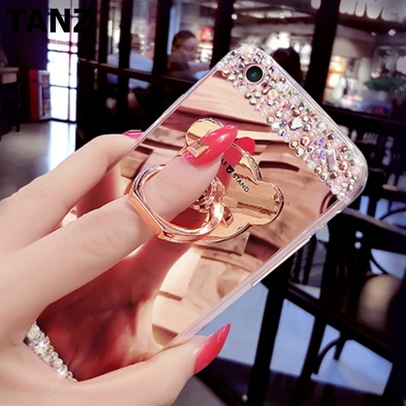 Блестящий зеркальный мягкий чехол с бриллиантами для Samsung Galaxy J1 J3 J5 J7 J2 2016 2017 Grand