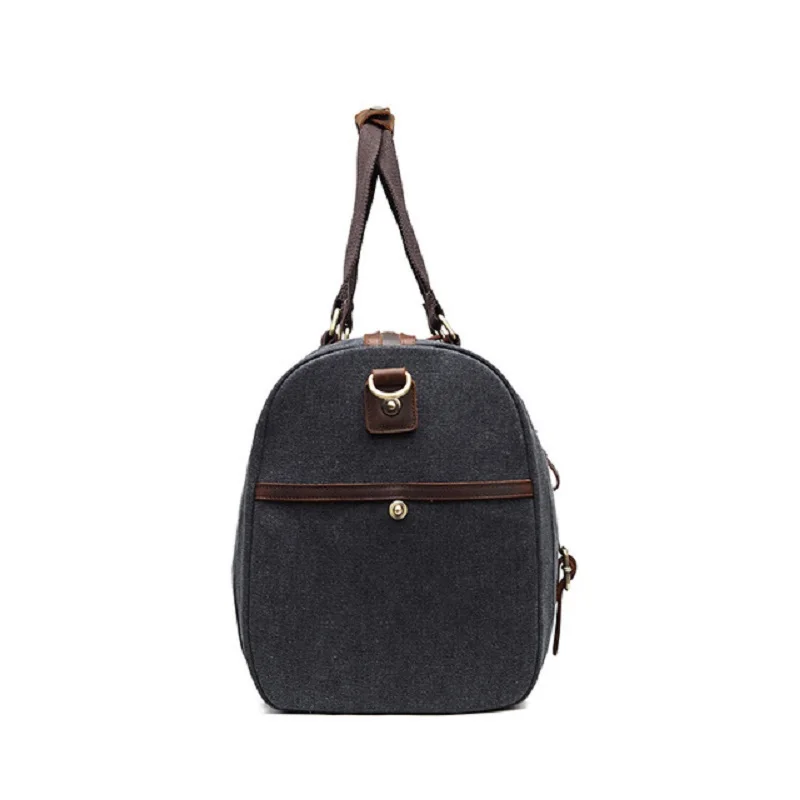 M254 New Canvas Leather Men Travel Bags Carry on Luggage Duffel Handbag Tote Large Weekend Bag Overnight | Багаж и сумки