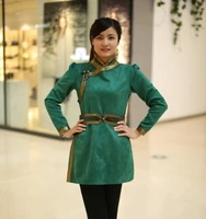 2018 the new national costume of mongolia nationality clothing life ladies fashion mongolia buckskin robe dress