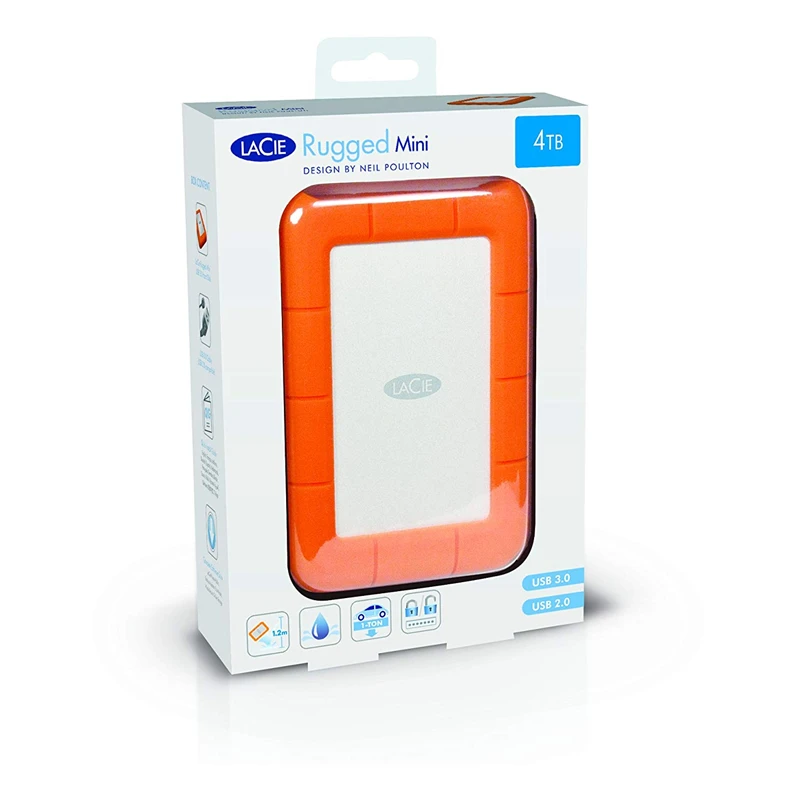 LaCie Rugged Mini Внешний жесткий диск 1 ТБ 2 4 USB 3 0 5400 об/мин 5 &quotПортативный disco Дуро