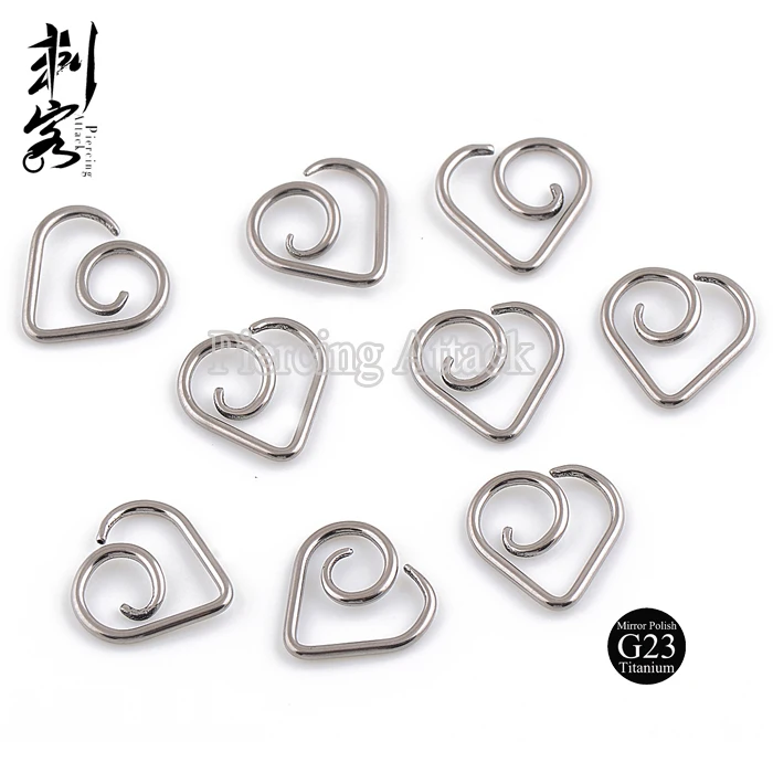 Серьги из высокополированного титана в новом стиле серьги форме сердца набор 20