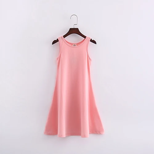 New Baby Girls Dress Brand Summer Beach Style Solid Sleeveless Princess Dresses For Casual Clothing 2-12years | Детская одежда и
