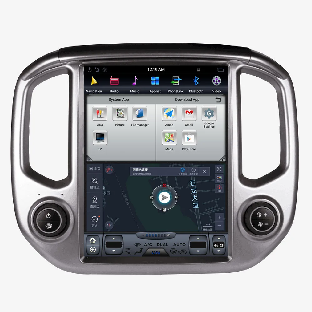 ZWNVA Tesla ips экран Android 8,1 PX6 4+ 64 Гб автомобильный радиоприемник с навигацией GPS без dvd-плеера для GMC CANYOU для Chevrolet Colorado