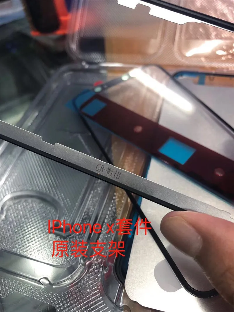 Внешнее стекло для переднего экрана 5 в 1 с OCA и рамкой сборе iPhone X запасные части