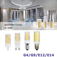 leb bulb mini e14 g9 led lamp 5w 7w 220v led bulb corn light smd2835 chandelier pendant light replace bulb blister halogen lamp