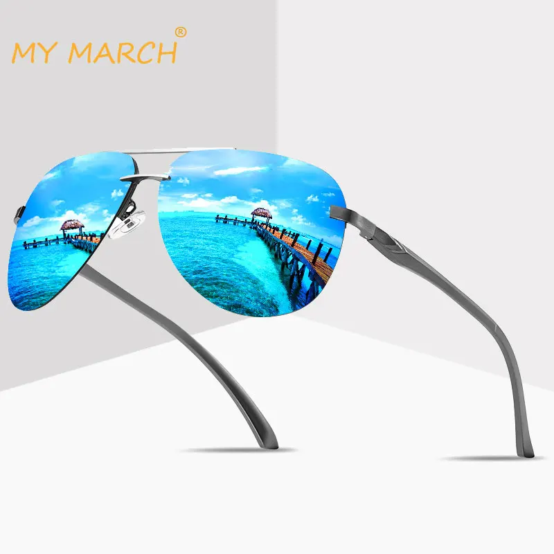 MYMARCH Новые поляризованные мужские солнцезащитные очки Классические для вождения
