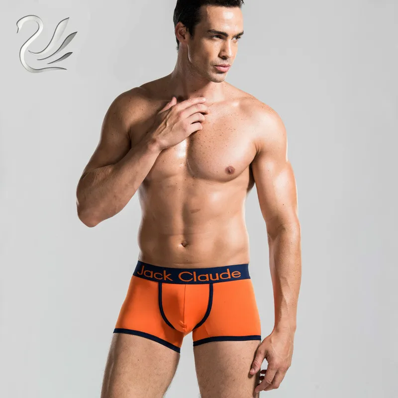 JC Orange 16 цветов, мужское нижнее белье, Cueca, пикантные мужские трусы, удобные, дышащие, мужские боксеры, высокое качество, модальные шорты, мужские боксеры - Цвет: JC Orange