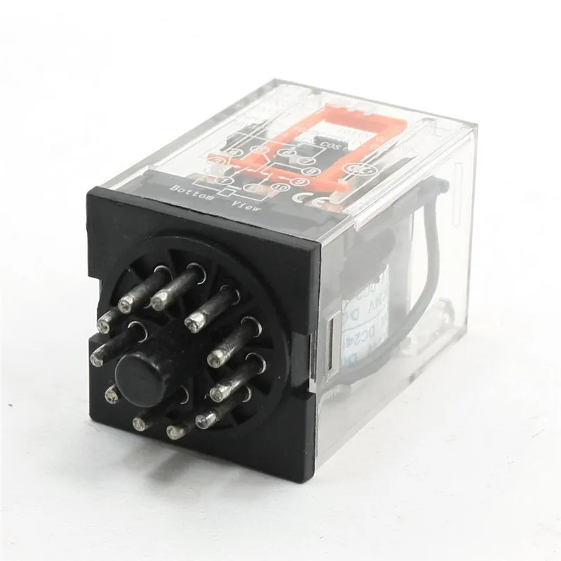 Женское реле переменного тока 220 В 11 Контактный 10 А с базой разъема PF113A|relay control|socket
