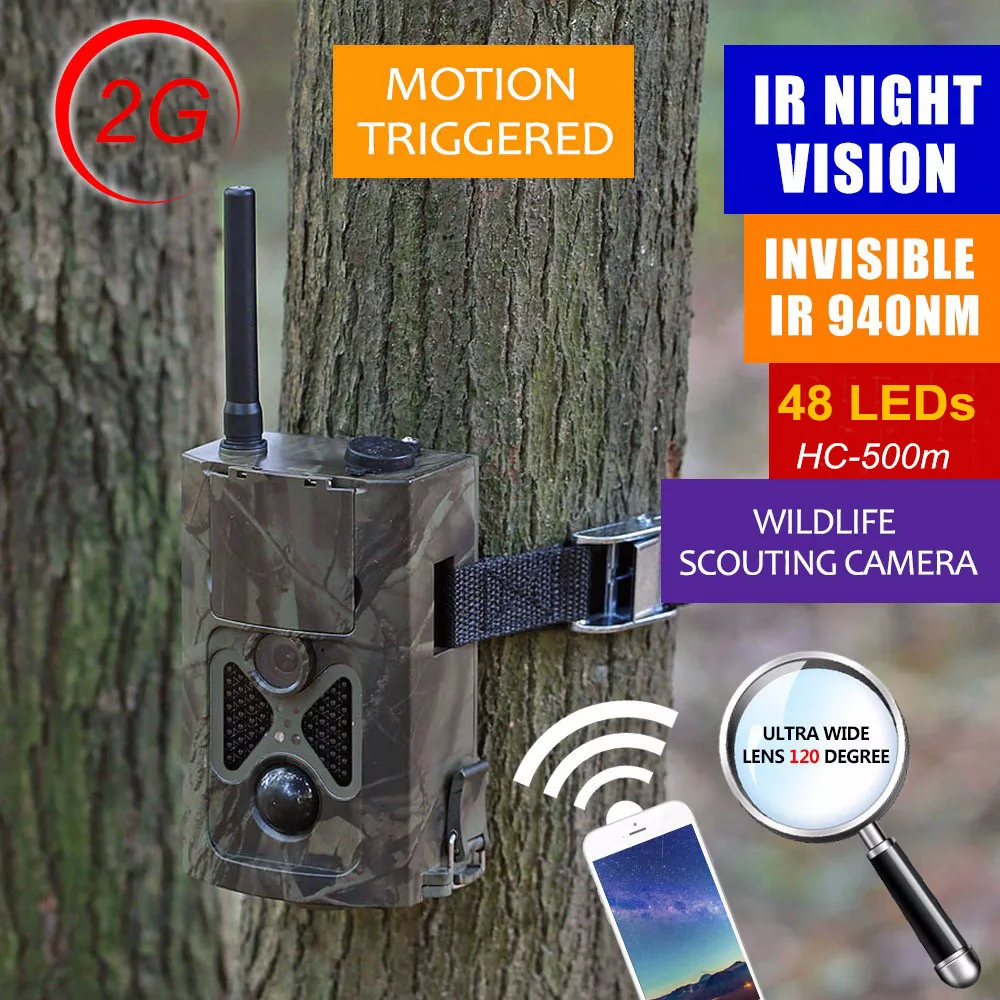 HC 550M HD 16MP 1080 P игра в дикой природе камера для охоты 24 светодиода 2G сеть MMS SMTP/SMS