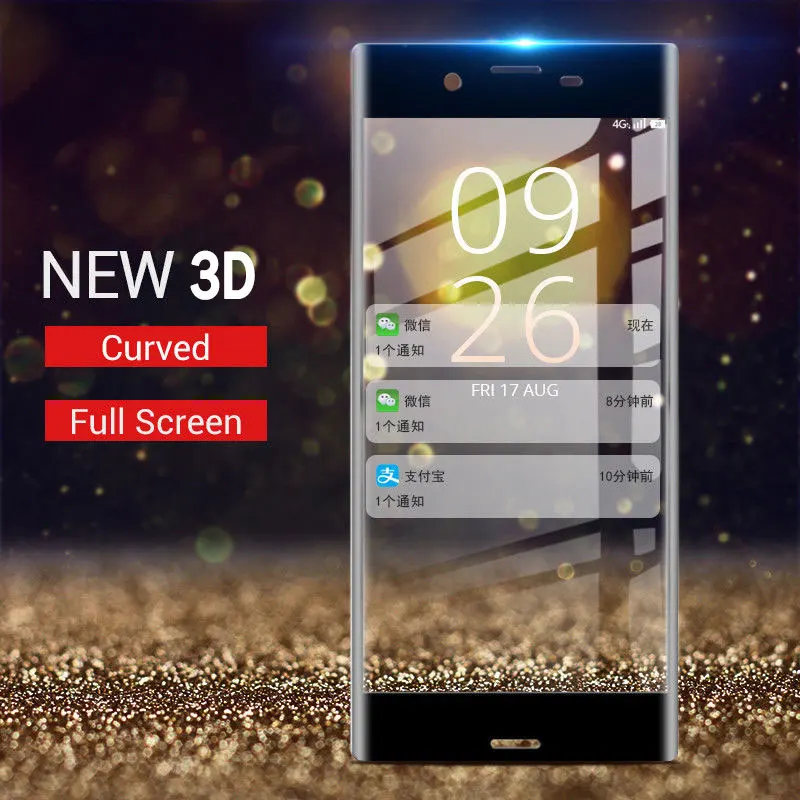 3D изогнутое закаленное стекло для Sony Xperia XA1 Защитная пленка экрана Ultra Plus XA