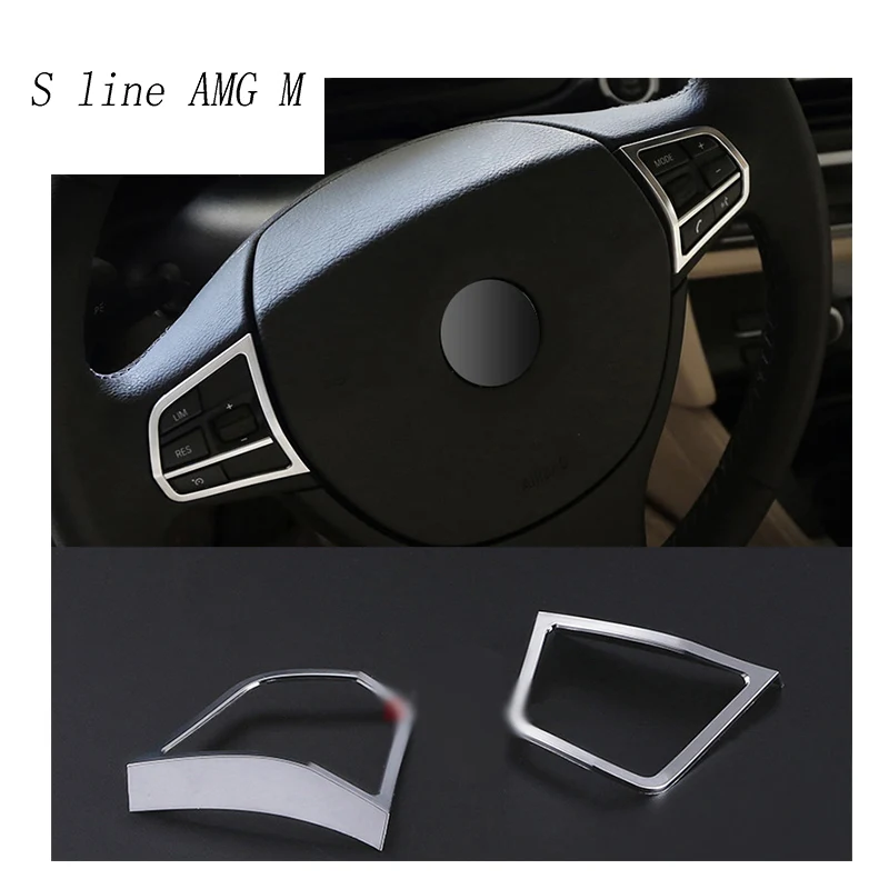 

Автомобиль Стайлинг кнопки рулевого колеса рамка Чехлы наклейки отделка интерьера декоративные для BMW 5 серии F10 авто аксессуары