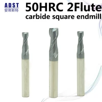endmill milling cutter carbide tungsten end mill cutting tool 50hrc 2 flute square end mill tools metalworking cnc machine 1pcs