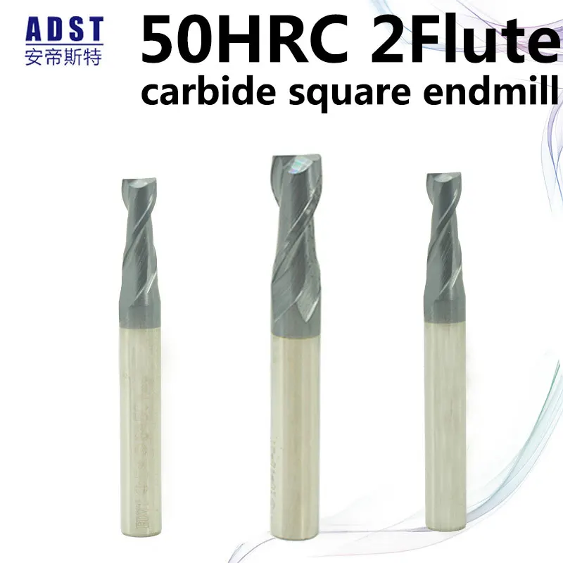 Endmill Milling Cutter Carbide Tungsten End Mill Cutting Tool 50HRC 2 flute Square mill tools metalworking CNC Machine 1pcs | Инструменты
