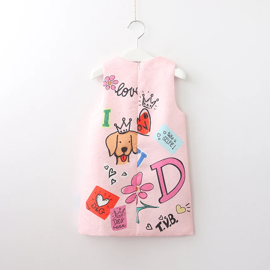 Весеннее вечернее платье для маленьких девочек розовое модное А-силуэта без