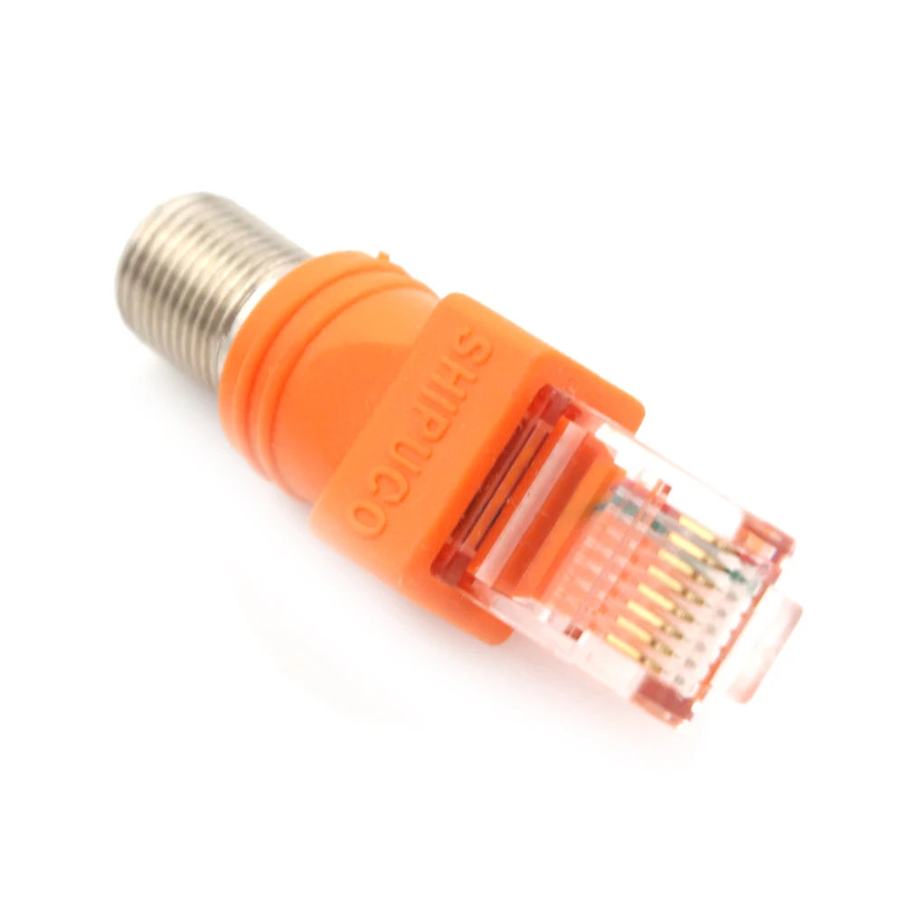 Женский коаксиальный Соединительный муфта адаптер RJ45 К RF папа к F