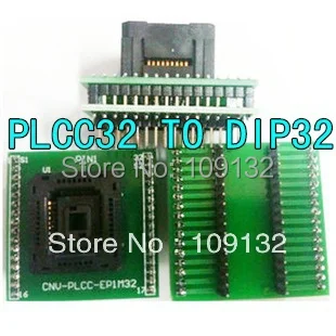 Фото Бесплатная доставка чип программатор разъем PLCC32 к DIP32 PLCC32-DIP32 адаптер (без крышки)
