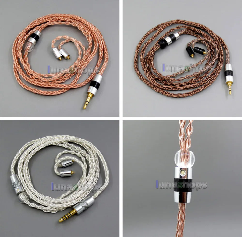 

JML 1.0*19 8 Cores Pure OCC Silver Plated Mixed Headphone Cable For Shure se535 se846 se215 se315 se425 MMCX LN006000