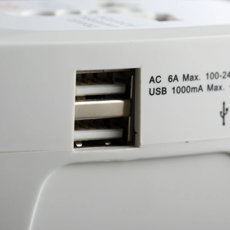 Универсальный адаптер с 2 USB портами для путешествий универсальное зарядное