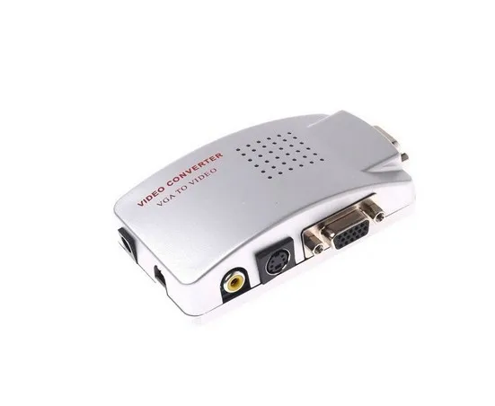 Free Shipping PC VGA to TV Video AV Signal Converter video Switch Box Wholesale |
