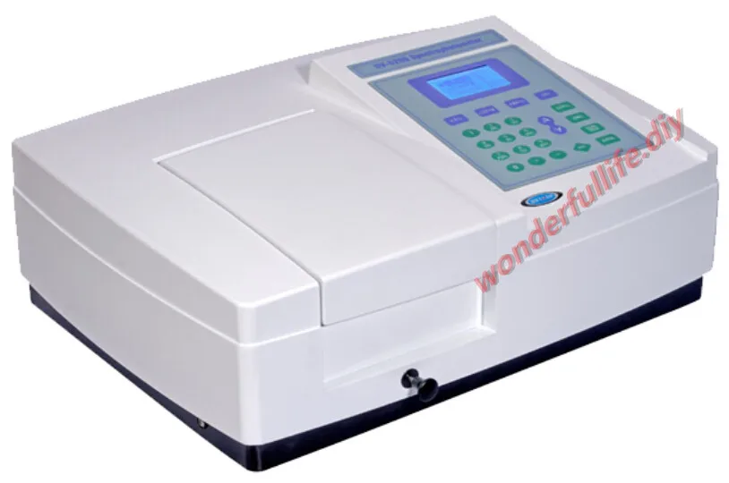 

Видимый Spectrophotometer (с сканирующим программным обеспечением) Диапазон волн 320-1100nm полоса пропускания 2nm V-5800(PC) Vis Spectrophotometer