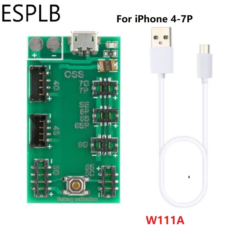 W111A Плата активации зарядки аккумулятора ESPLB для iPhone X, 8 P, 8, 7 P, 7, 6 P, 6 S, 6SP, 5S, 5C, 5, 4/samsung/Xiaomi/Oppo/huawei с быстрой зарядкой - Цвет: W111A