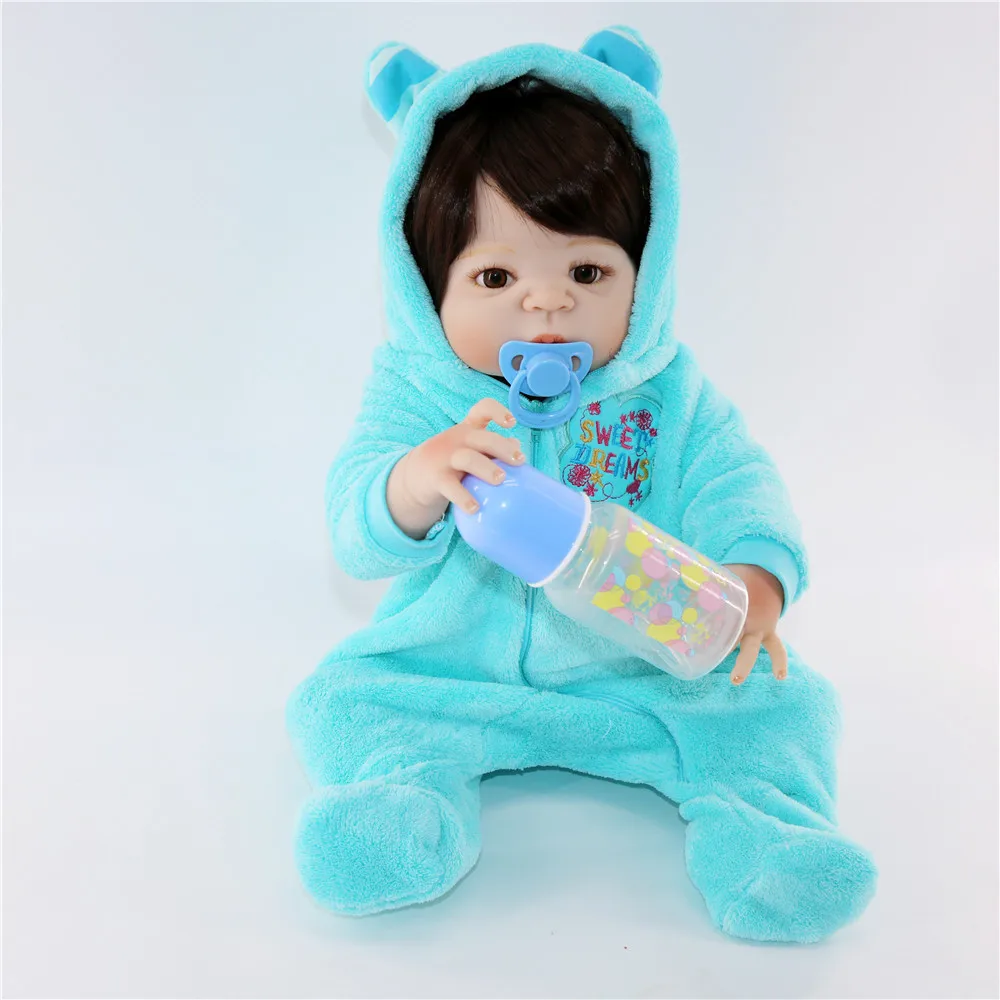 23 дюйма Boneca bebes reborn boy силиконовые виниловые куклы для всего тела реалистичные