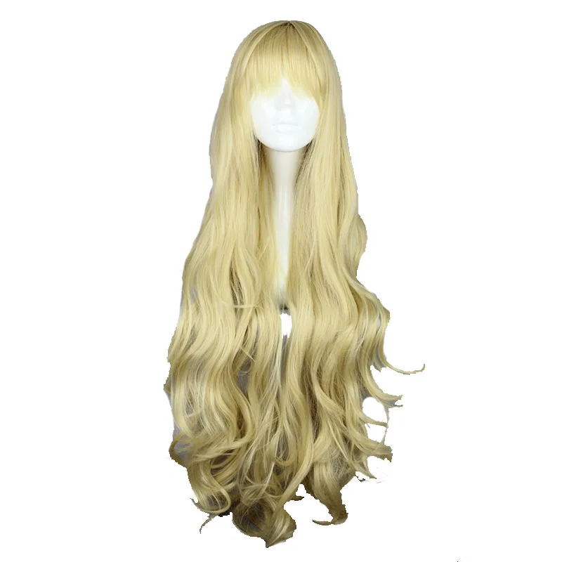 

MCOSER Free shipping 90cm Long Wavy Synthetic Cosplay Costume Wig 100% High Temperature Fiber WIG-207H