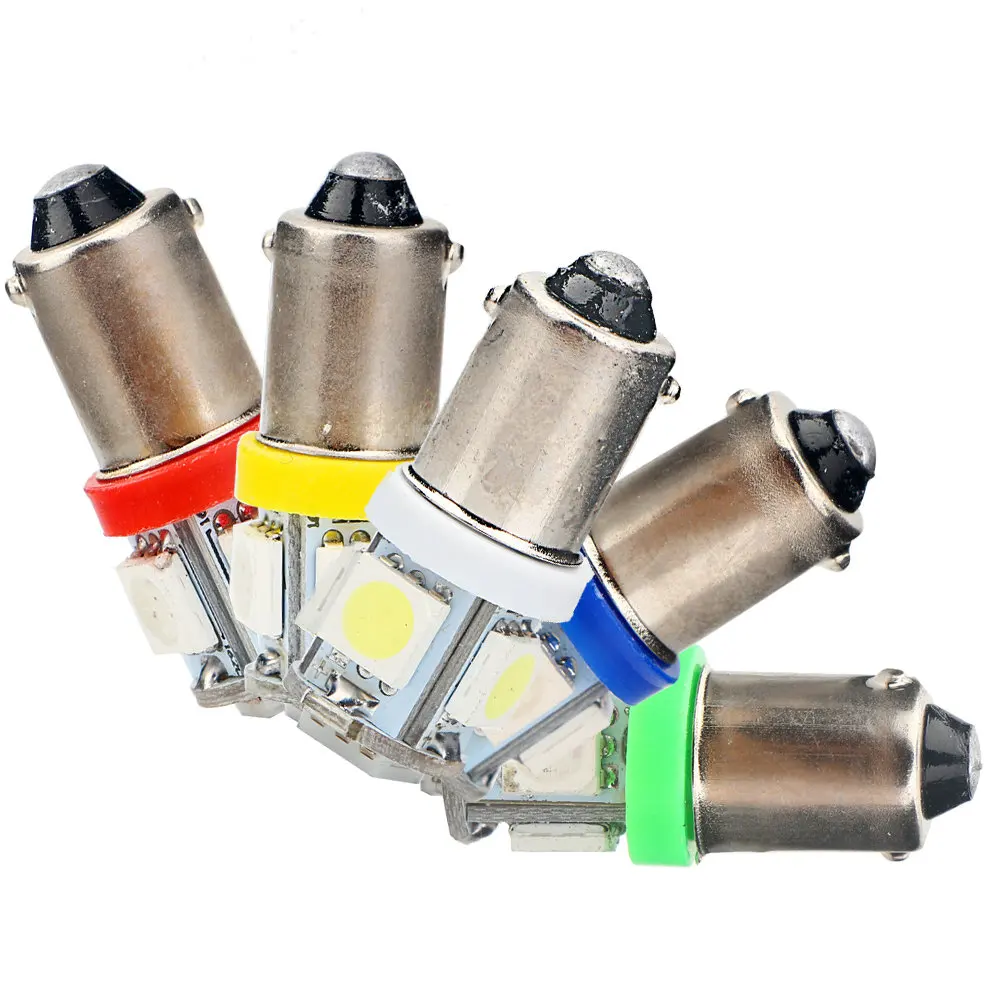 YM E яркий 500 шт. Автомобильный светодиодный Габаритные огни BA9S 5050 5 SMD Светодиодная