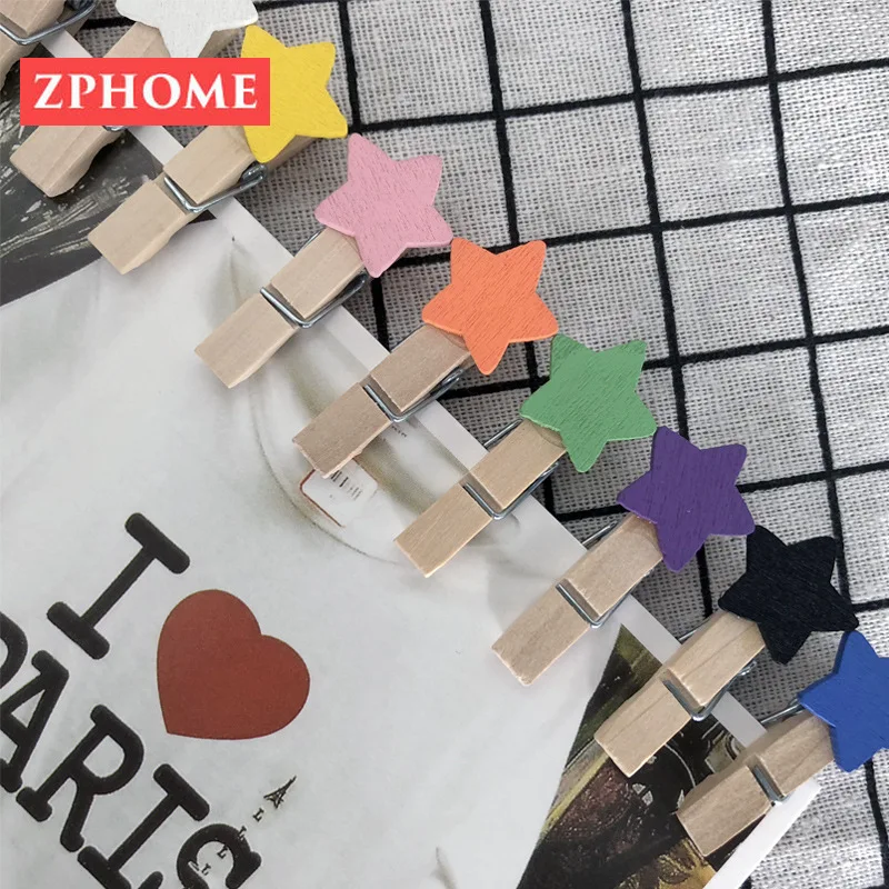 Модный креативный 10-цветный пятиконечный зажим для фотографий с изображением