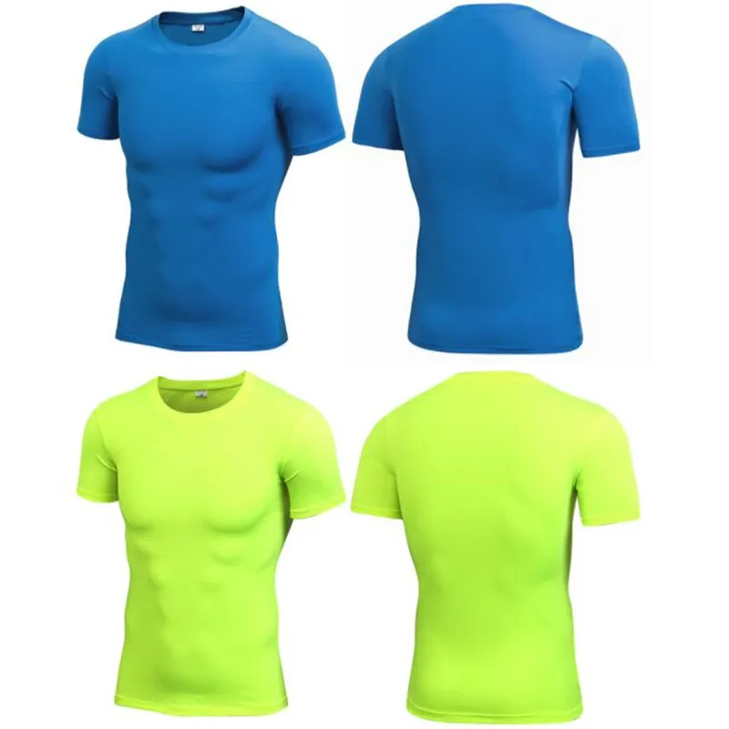 Мужская Влагоотводящая и быстросохнущая футболка эластичная компрессионная