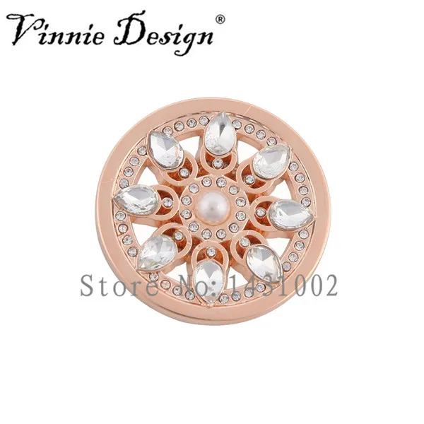 Винни Дизайн Ювелирные изделия 33 мм цвет розового золота вечная звезда монета