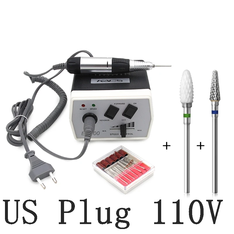 SET 4 110V 30000 об/мин сверлильный станок для ногтей и набор сверл для ногтей, маникюрные наборы, напильники, сверла, аксессуары для маникюрного салона, инструменты для нейл-арта - Цвет: SET 4 110V