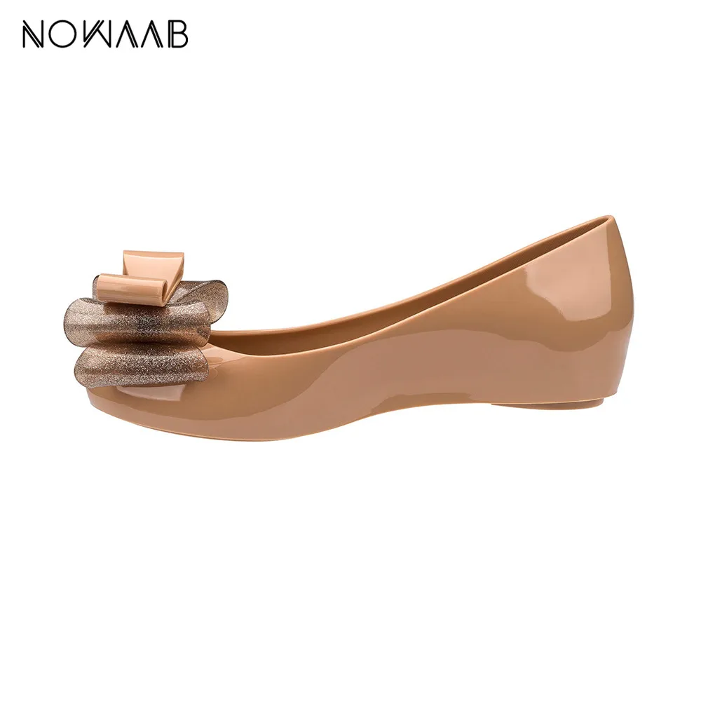 Melissa Ultragirl/женские сандалии на плоской подошве с бантом Брендовая обувь для