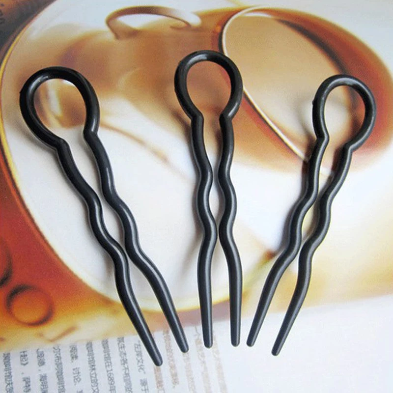 

Hot 3 Pcs/Set Women Hair Clips Hairpin Girls Fashion Hot Round Toe U-shaped Hair Pins Hair Accessories 2 Colors